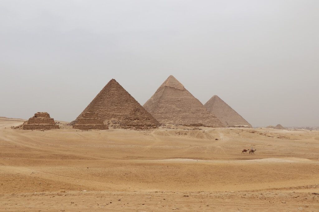 egypt, pyramids, sand