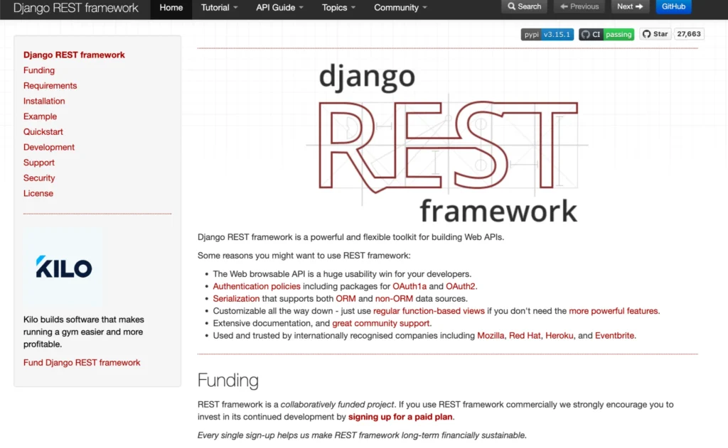 django rest framework.org